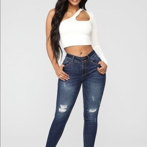 Fashion nova Dark wash jeans